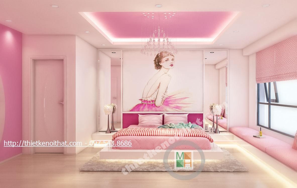 Thiết kế nội thất phòng ngủ căn hộ chung cư TimesCity Hai Bà Trưng Hà Nội